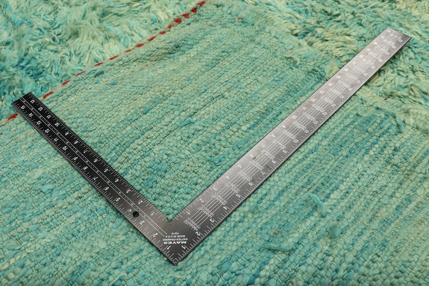 7 x 11 Vintage Green Moroccan Rug 20998