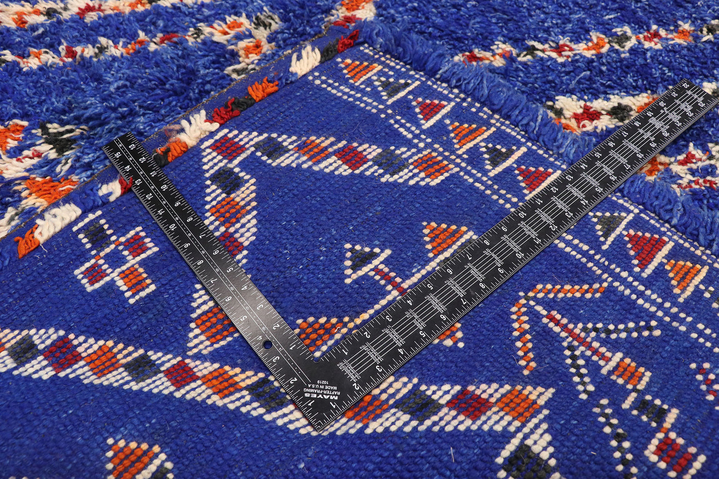 6 x 12 Vintage Beni M'Guild Blue Moroccan Rug 21016
