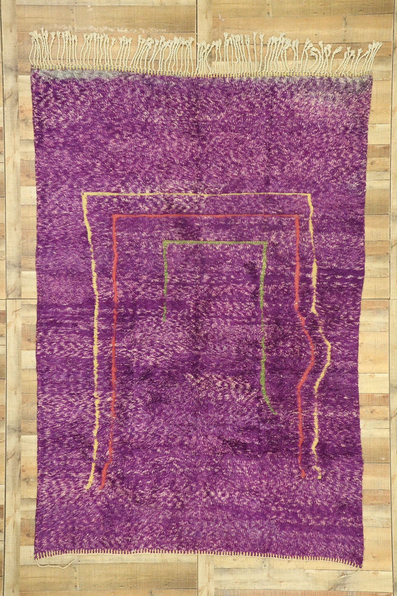 7 x 10 Purple Beni Mrirt Moroccan Rug 21049