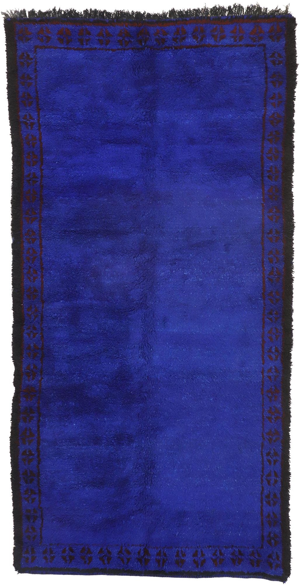 7 x 13 Vintage Beni M'Guild Blue Moroccan Rug 21061