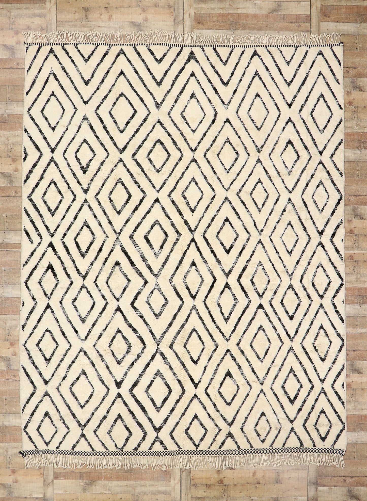 10 x 13 Modern Beni Mrirt Moroccan Rug 21158