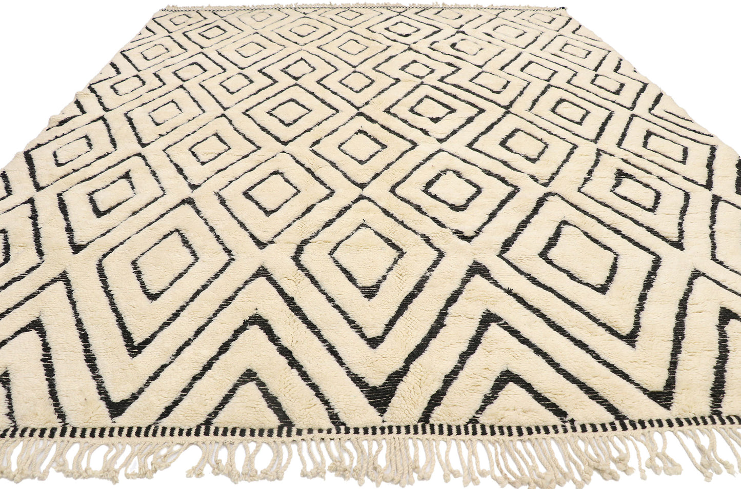 10 x 13 Modern Beni Mrirt Moroccan Rug 21158