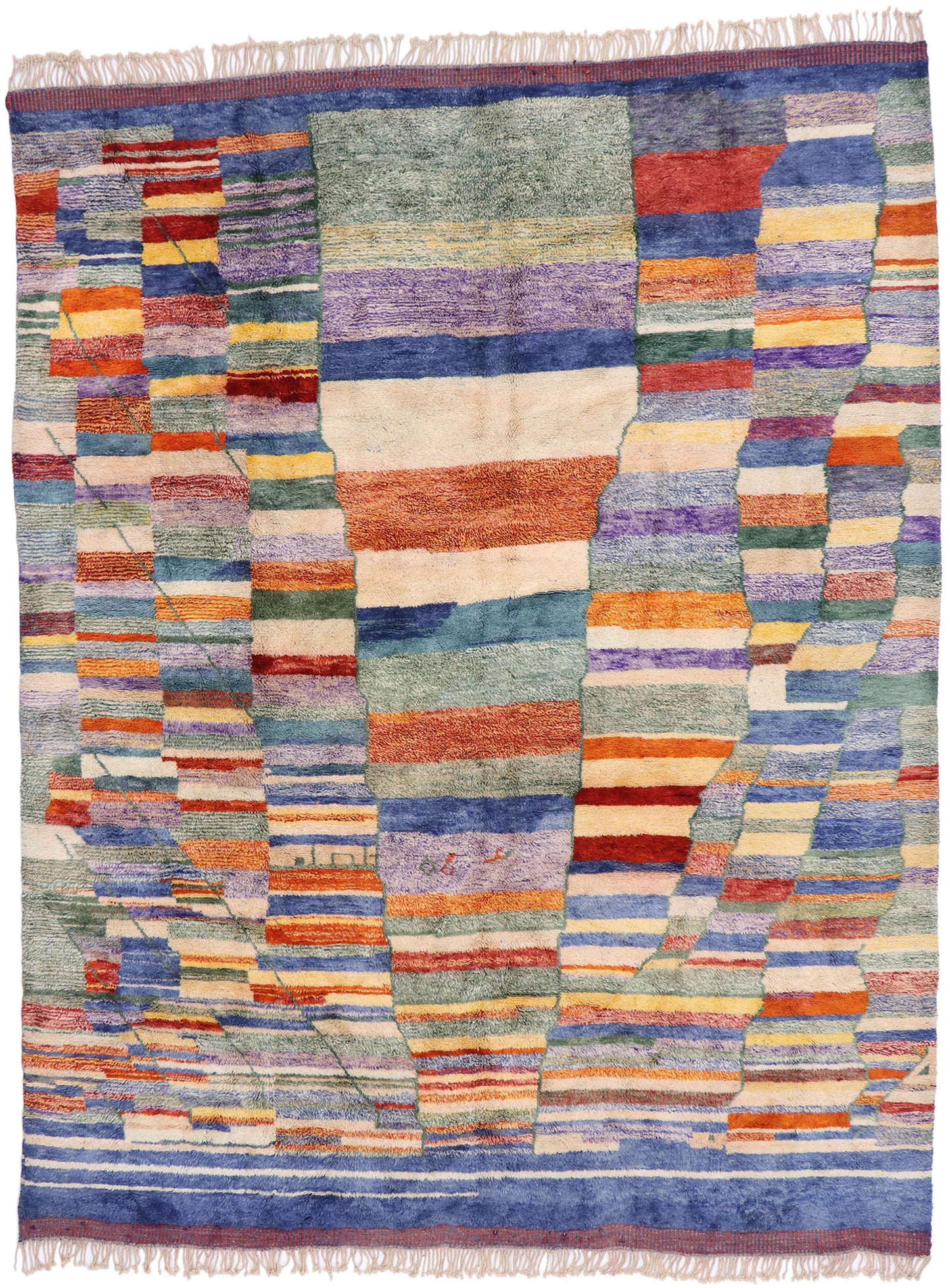 10 x 13 Modern Beni Mrirt Moroccan Rug 21165