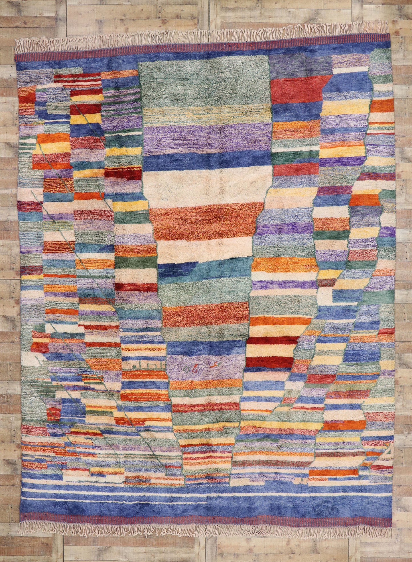 10 x 13 Modern Beni Mrirt Moroccan Rug 21165