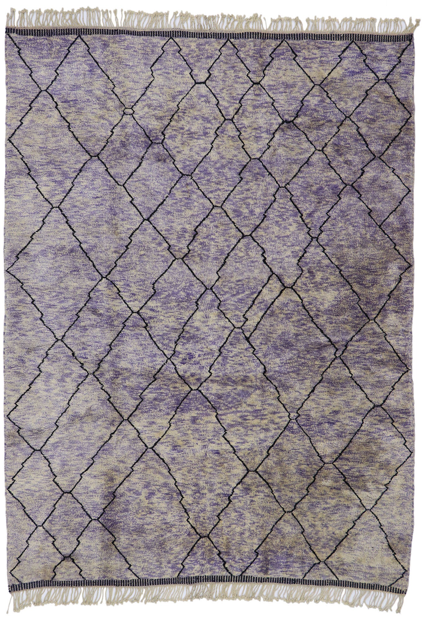 9 x 11 Modern Beni Mrirt Moroccan Rug 21177