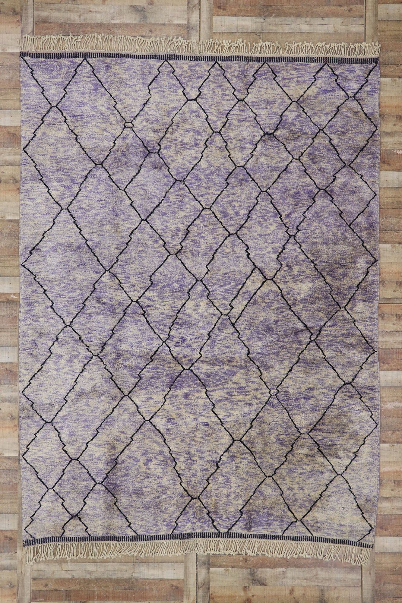 9 x 11 Modern Beni Mrirt Moroccan Rug 21177