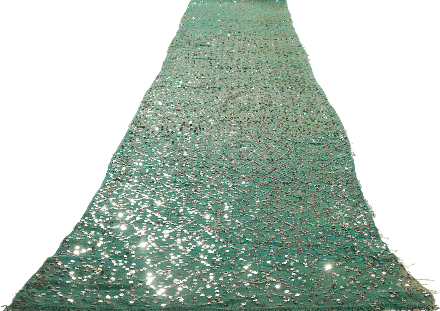 3 x 22 Vintage Moroccan Sequined Kilim Runner 21185