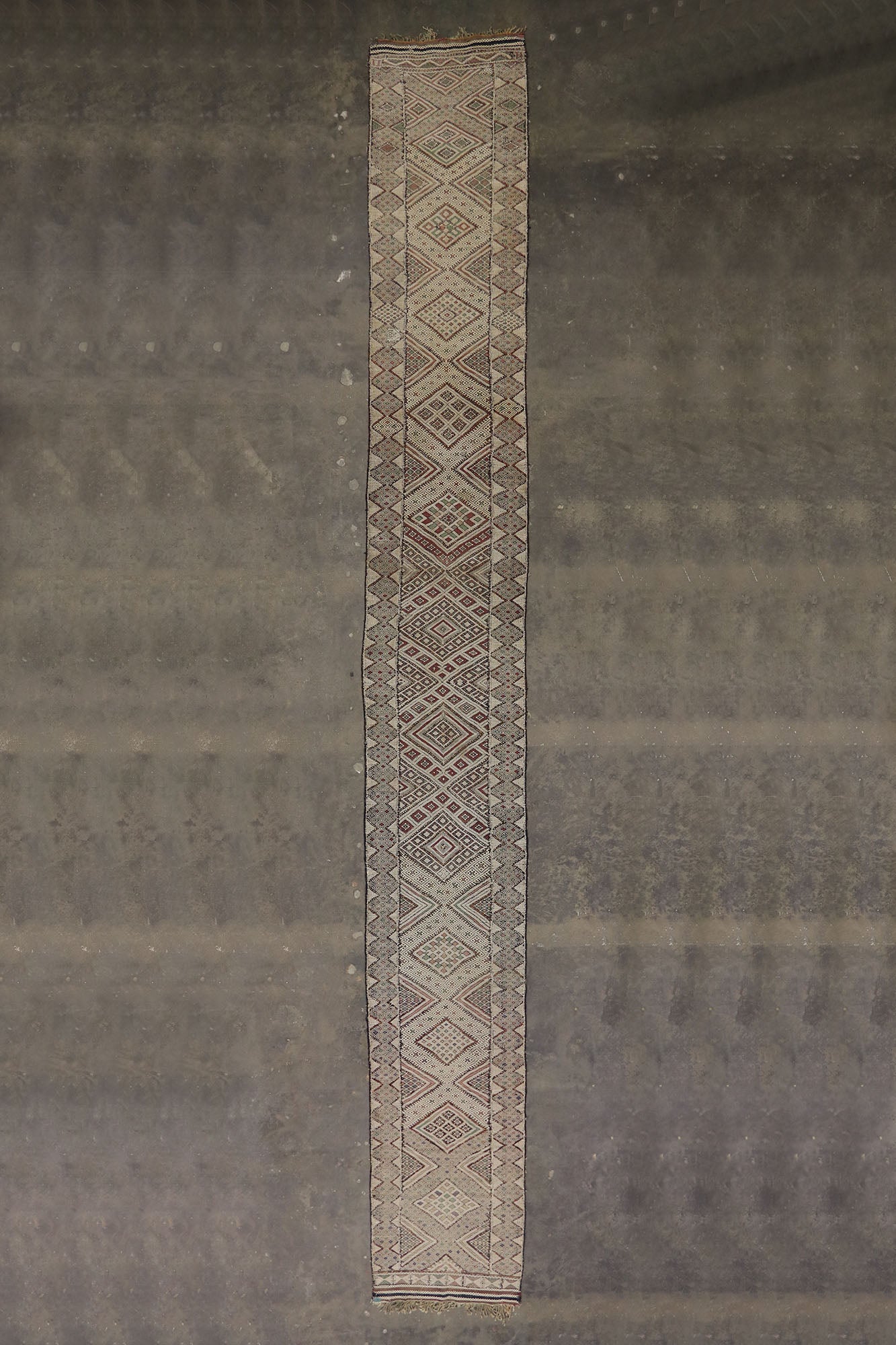 3 x 25 Vintage Zemmour Moroccan Kilim Runner 21187