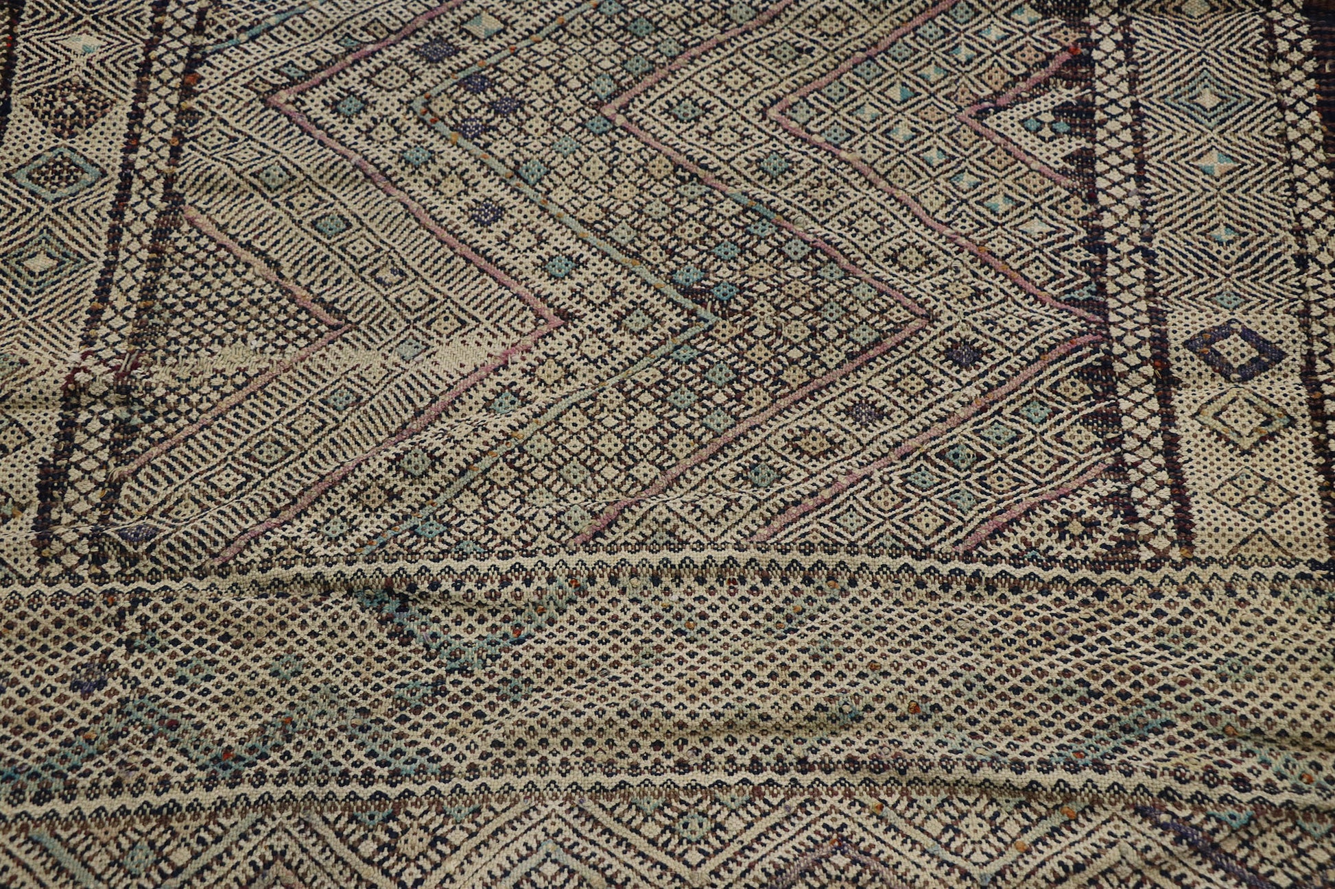 3 x 26 Vintage Zemmour Moroccan Kilim Runner 21189