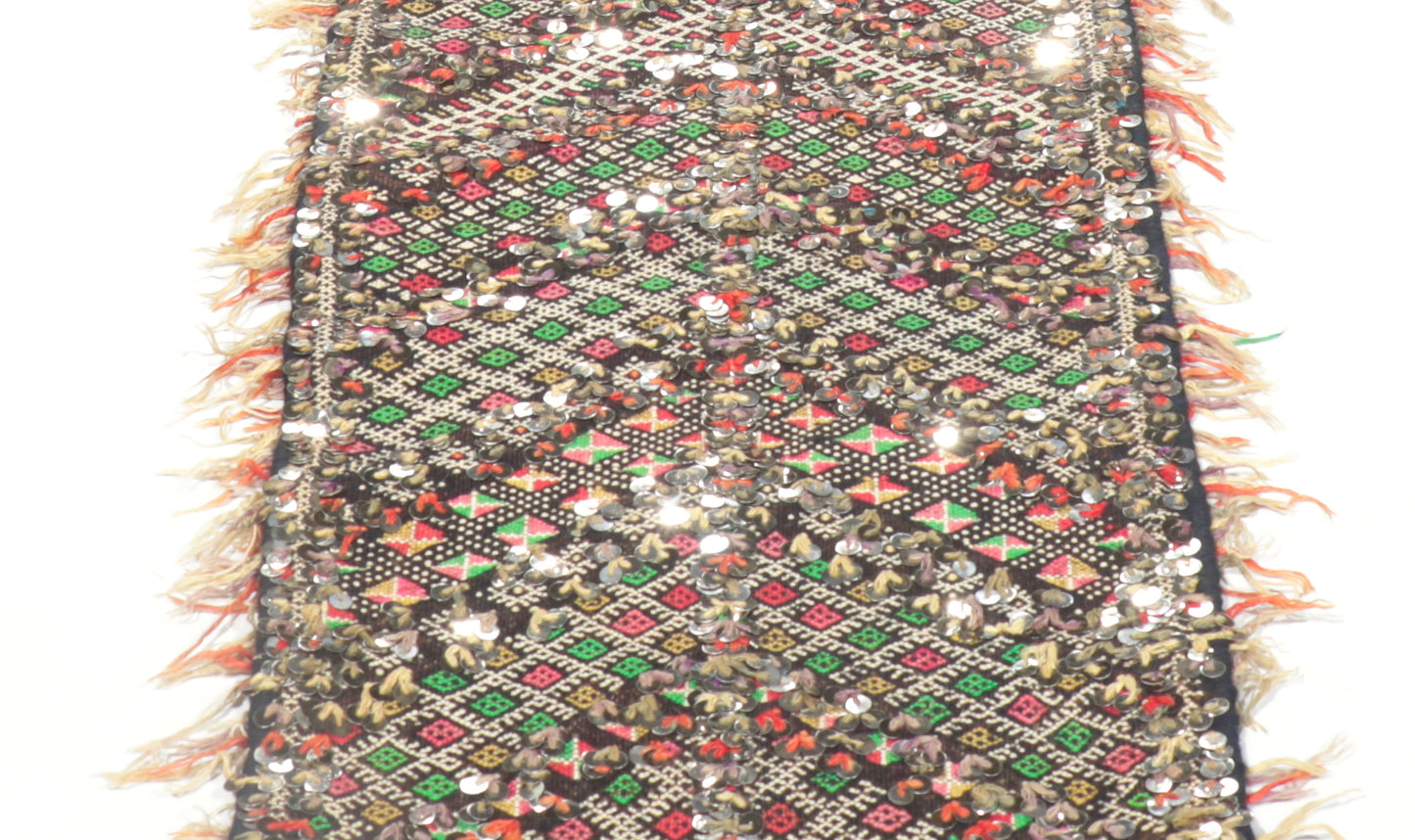 2 x 36 Vintage Moroccan Sequined Kilim Runner 21193