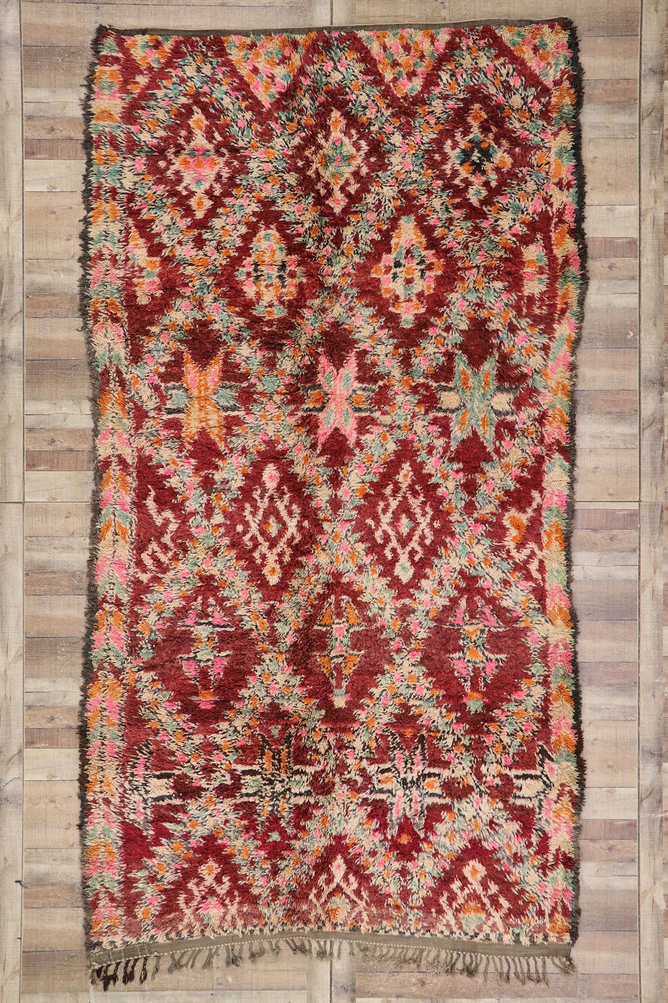 6 x 12 Vintage Red Beni MGuild Moroccan Rug 21195