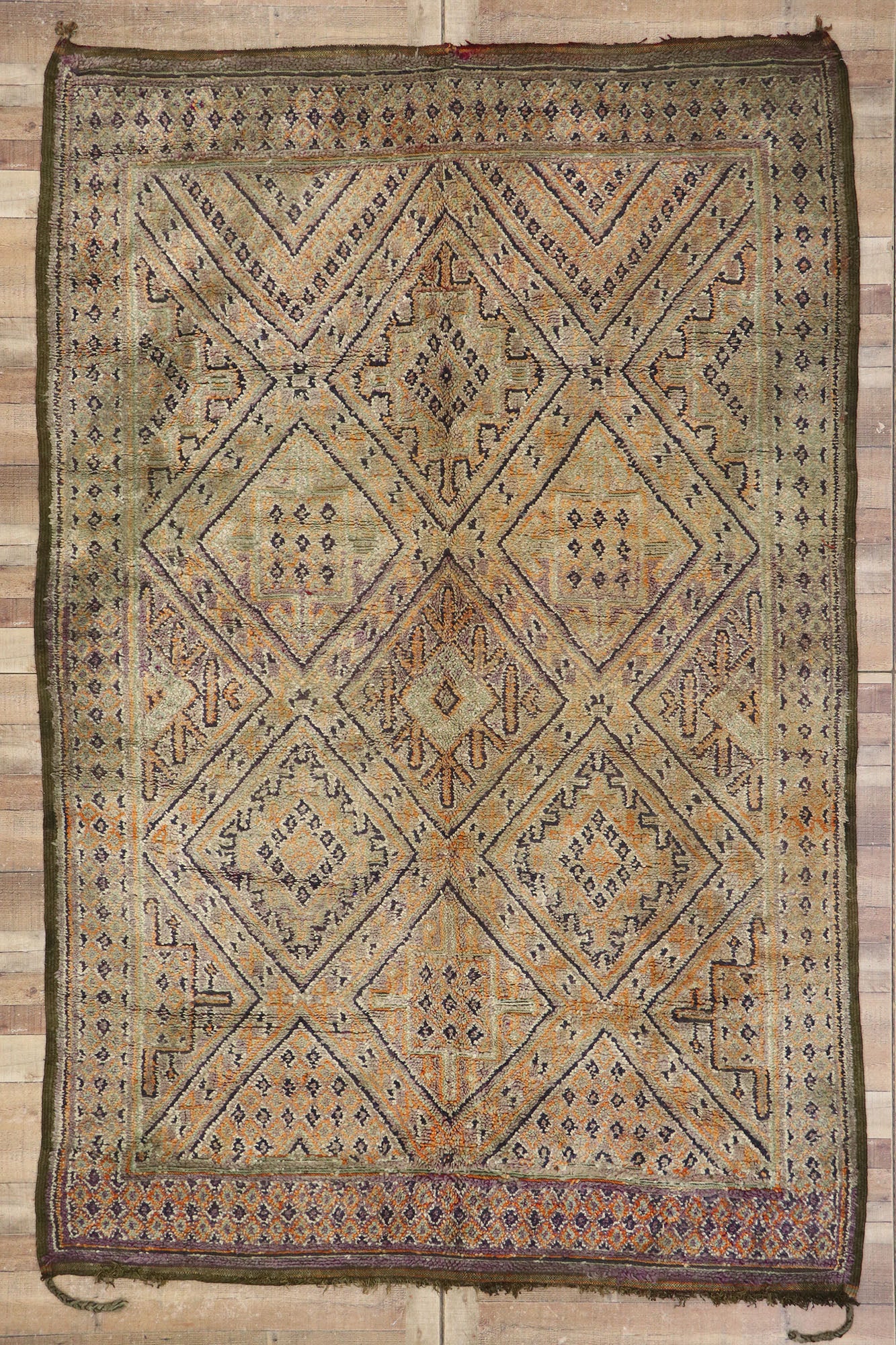 7 x 11 Vintage Zayane Moroccan Rug 21198