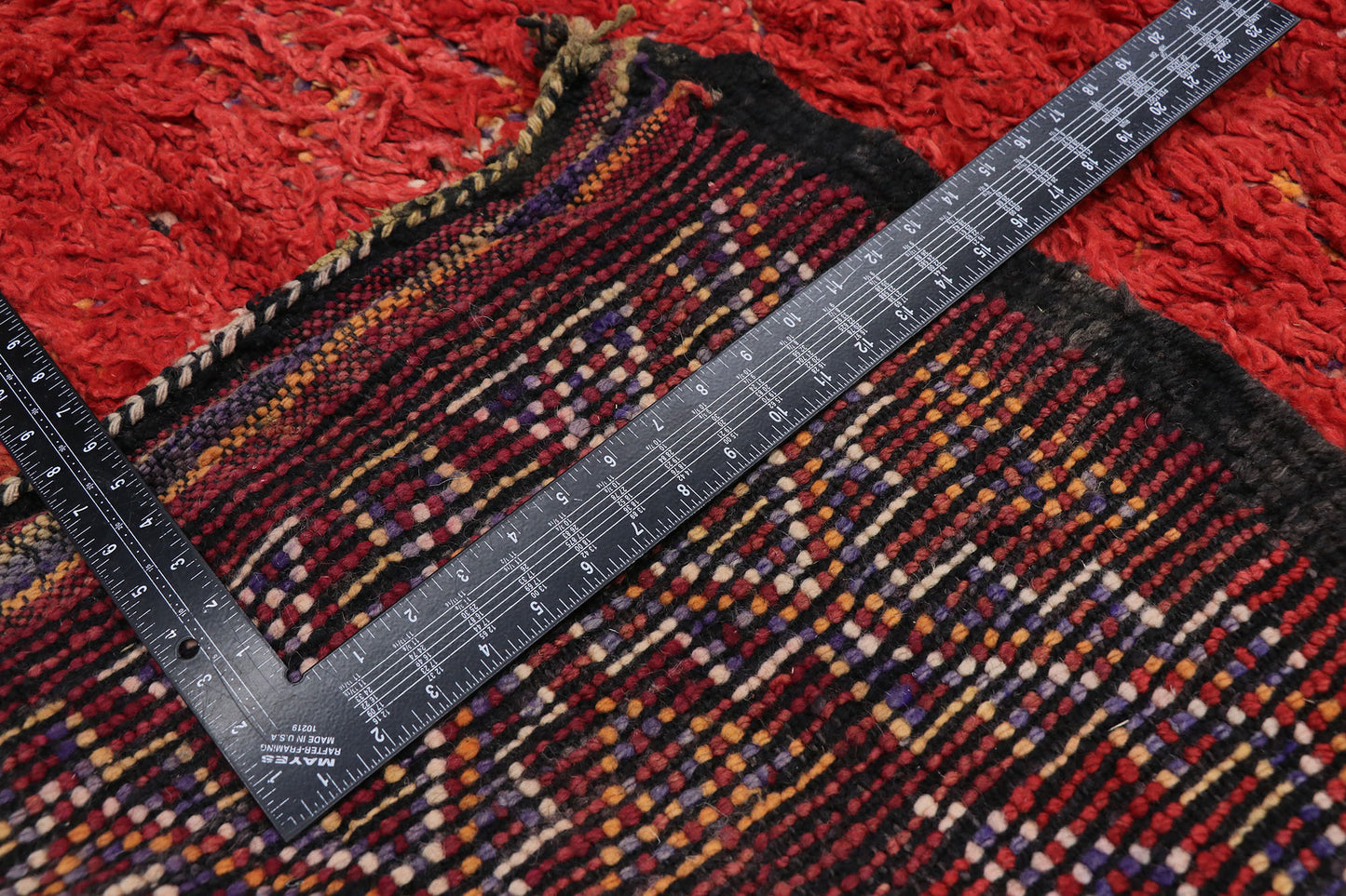 7 x 13 Vintage Red Moroccan Rug 21208