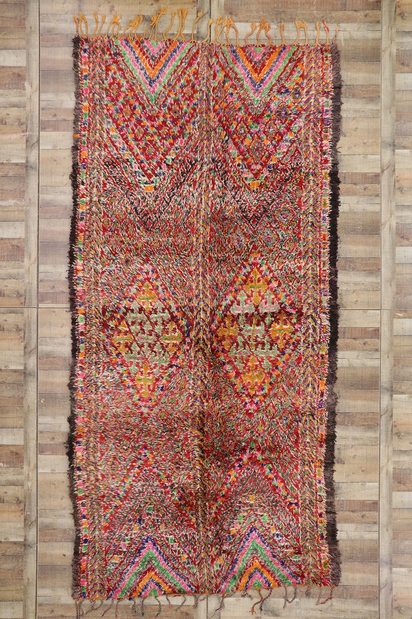 6 x 13 Vintage Red Beni MGuild Moroccan Rug 21210