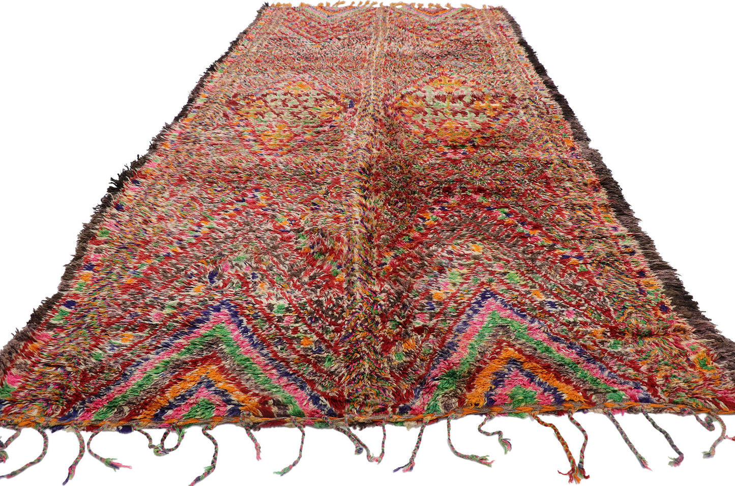 6 x 13 Vintage Red Beni MGuild Moroccan Rug 21210