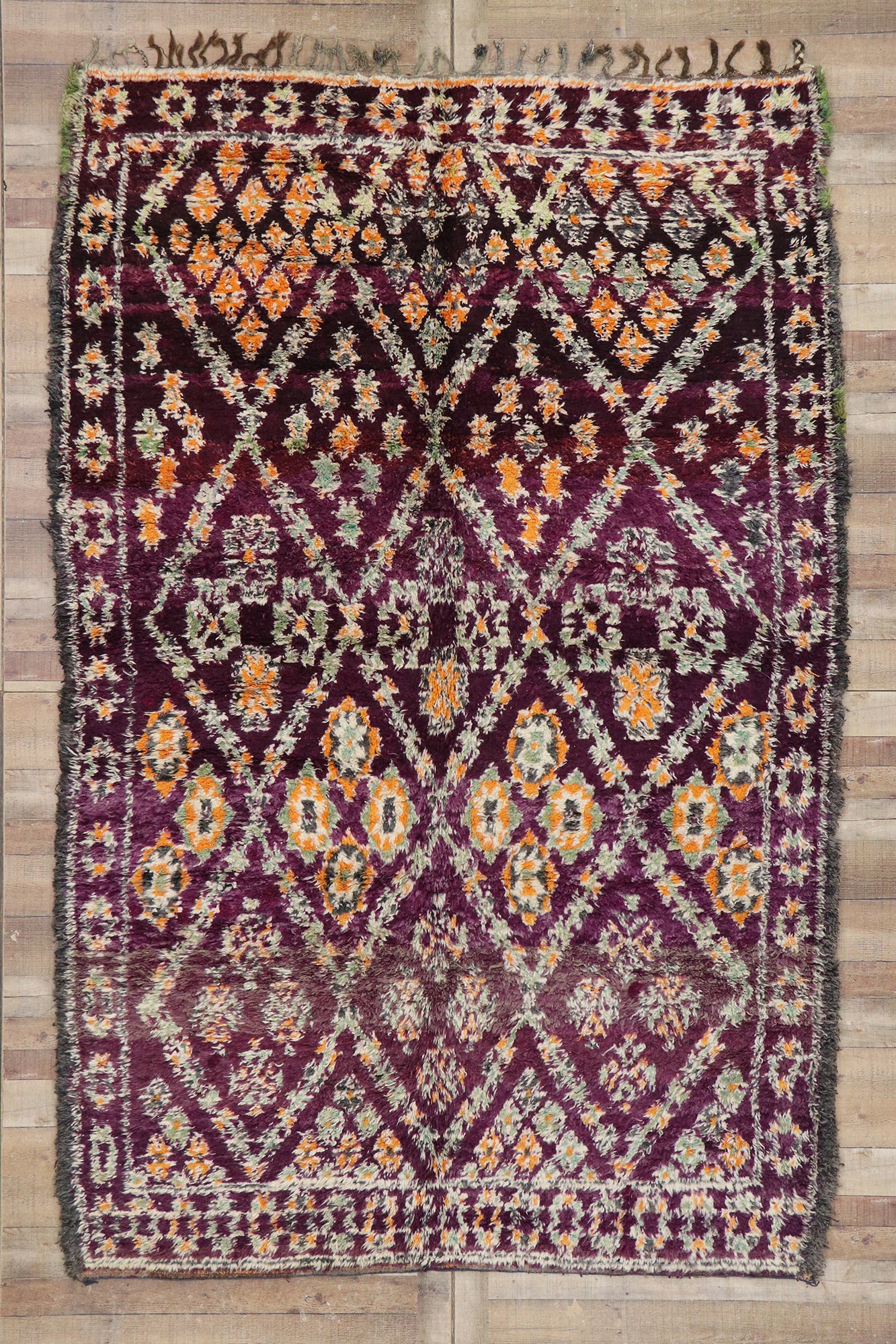 7 x 11 Vintage Purple Beni MGuild Moroccan Rug 21211