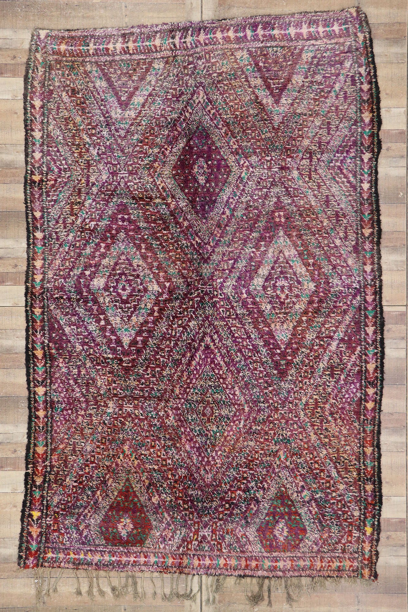 7 x 11 Vintage Purple Moroccan Rug 21222