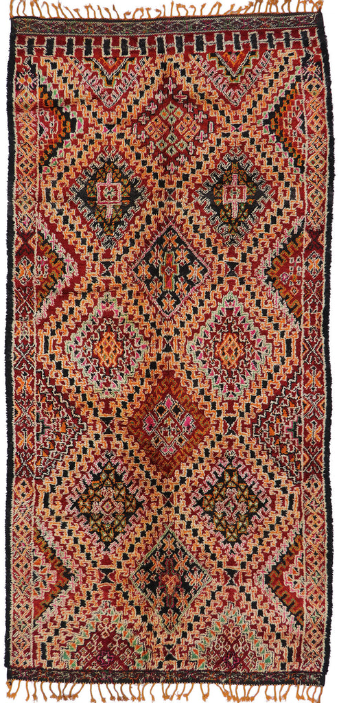 7 x 13 Vintage Red Moroccan Rug 21226