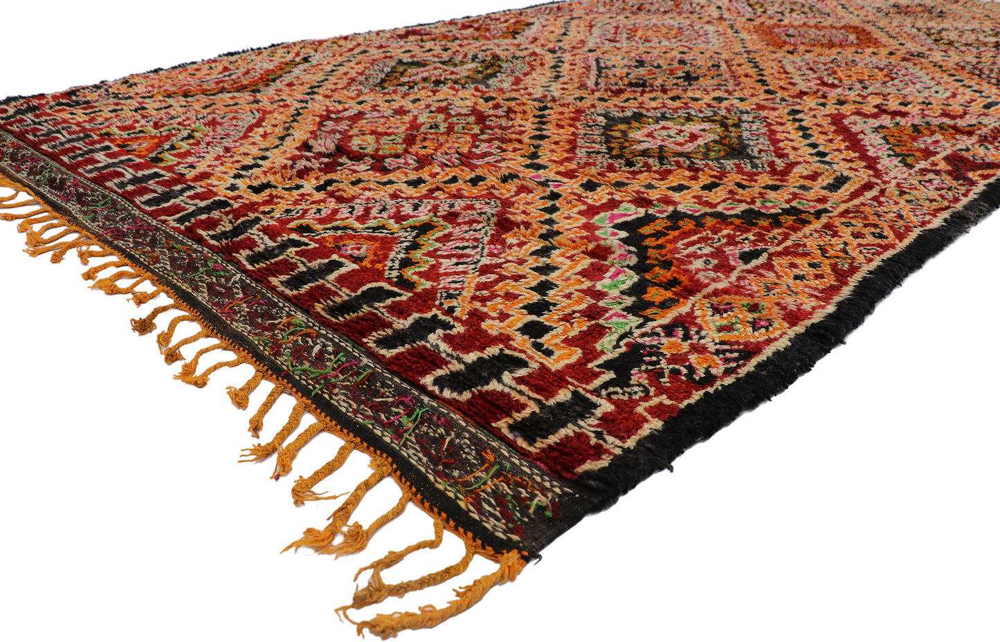 7 x 13 Vintage Red Moroccan Rug 21226
