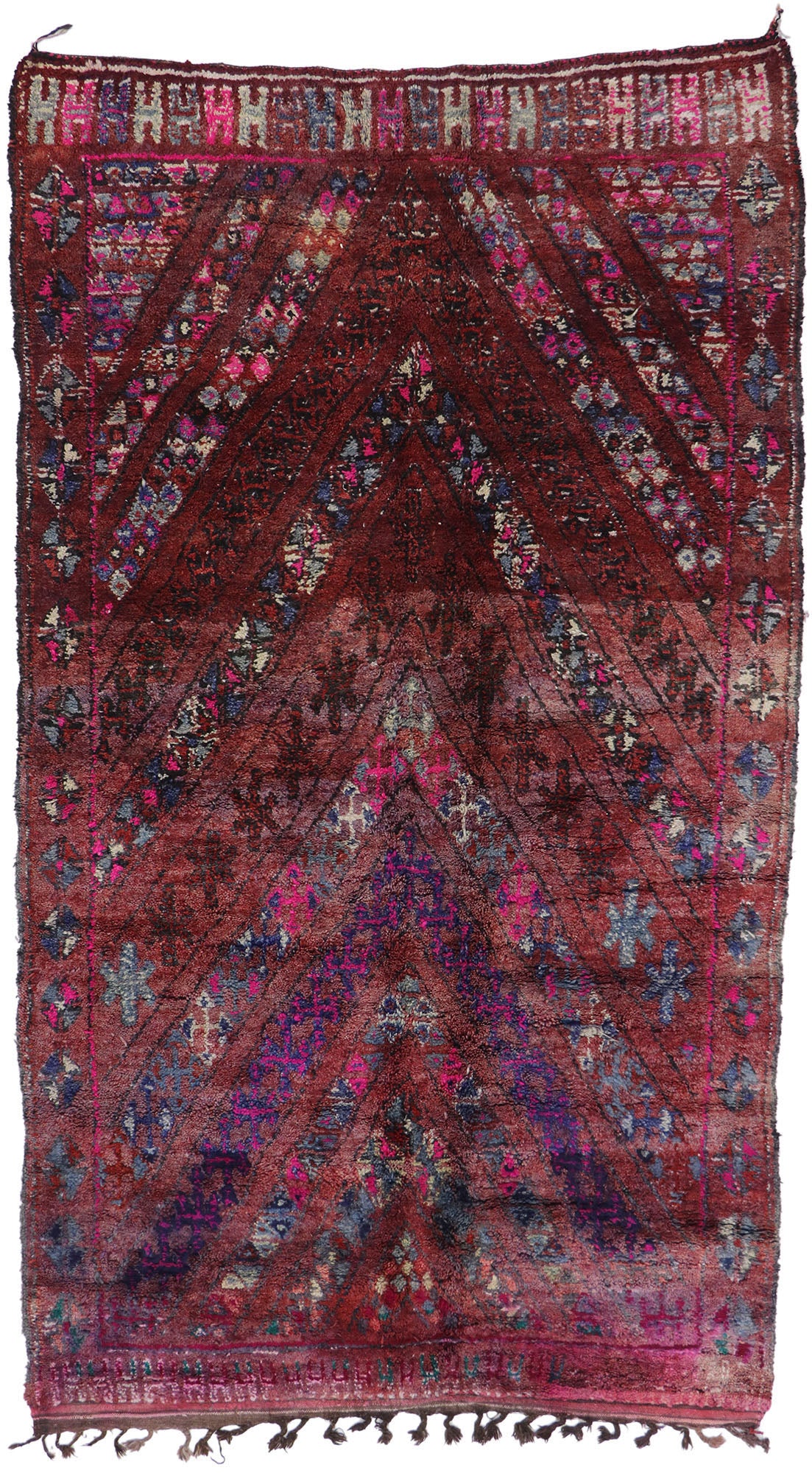 7 x 12 Vintage Beni M'Guild Moroccan Rug 21227