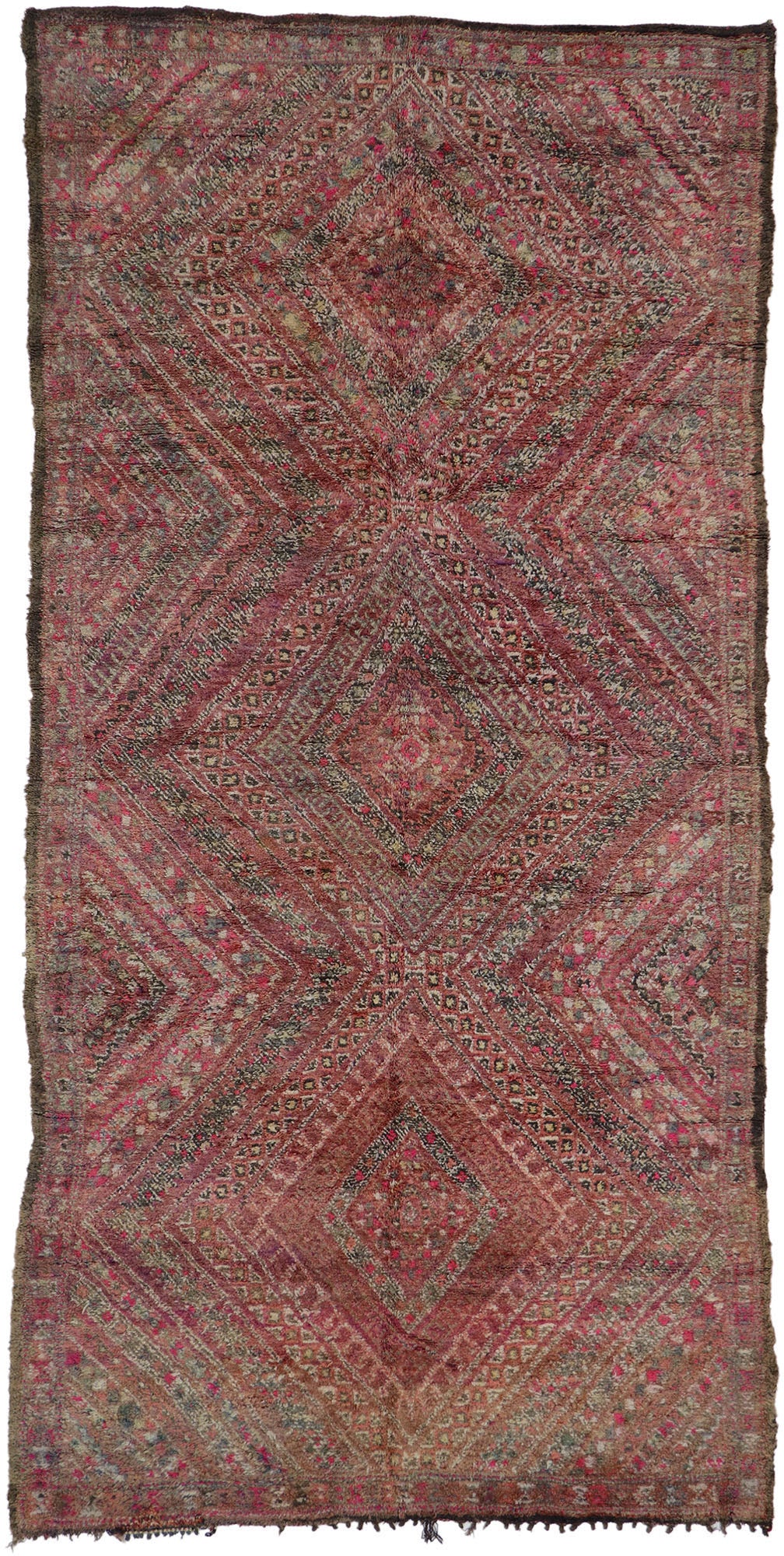 6 x 13 Vintage Red Beni MGuild Moroccan Rug 21229