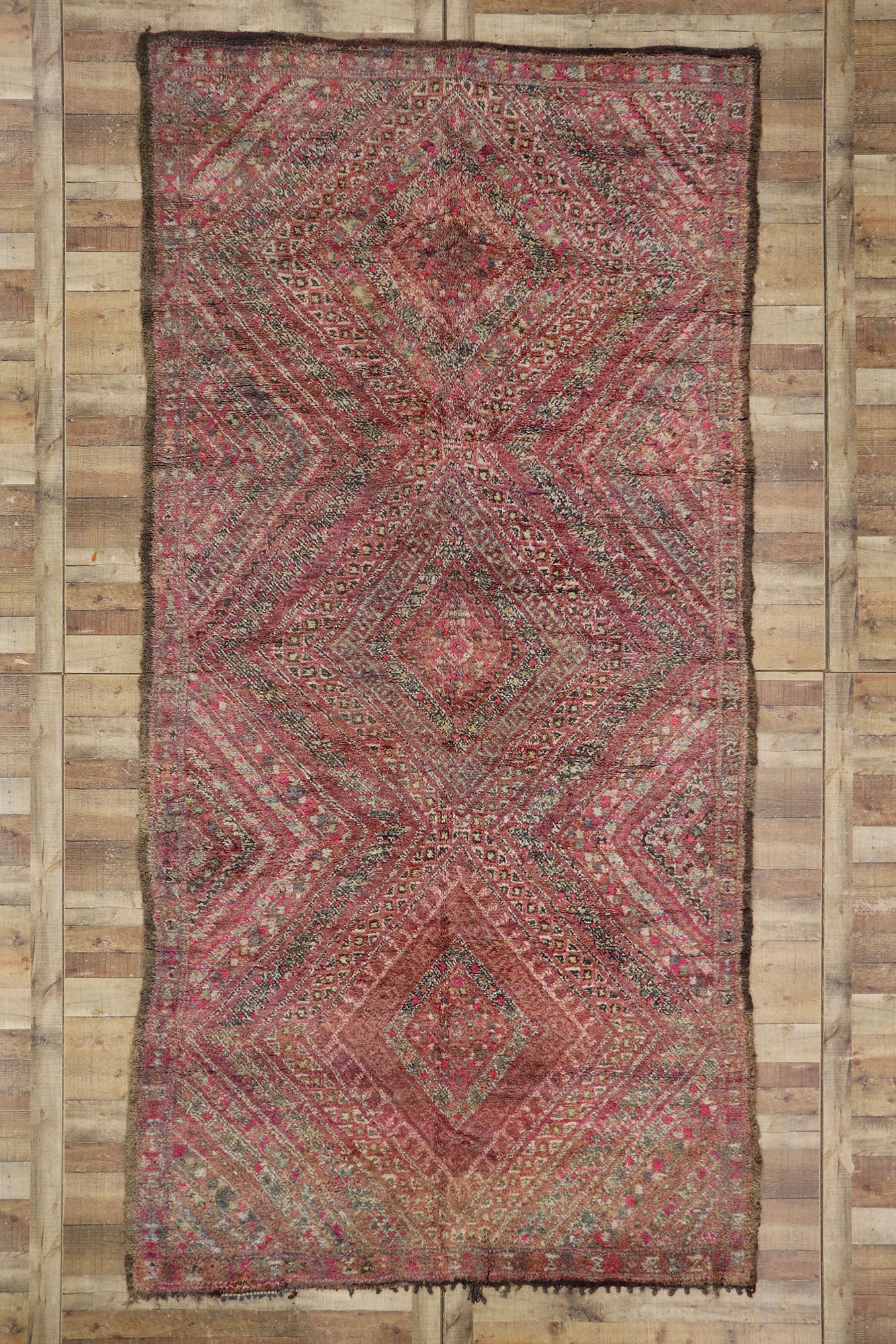 6 x 13 Vintage Red Beni MGuild Moroccan Rug 21229