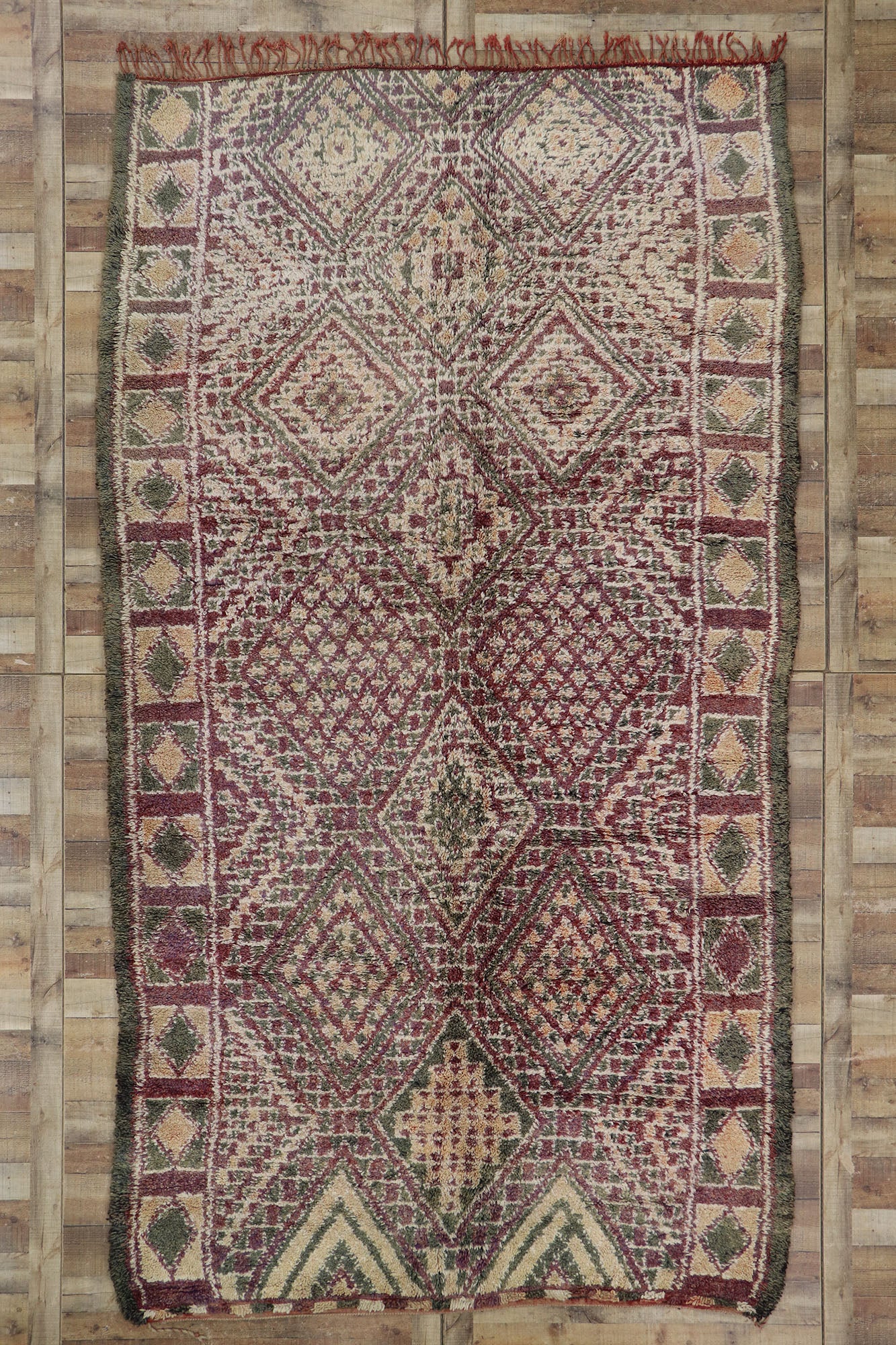 7 x 13 Vintage Zayane Moroccan Rug 21234