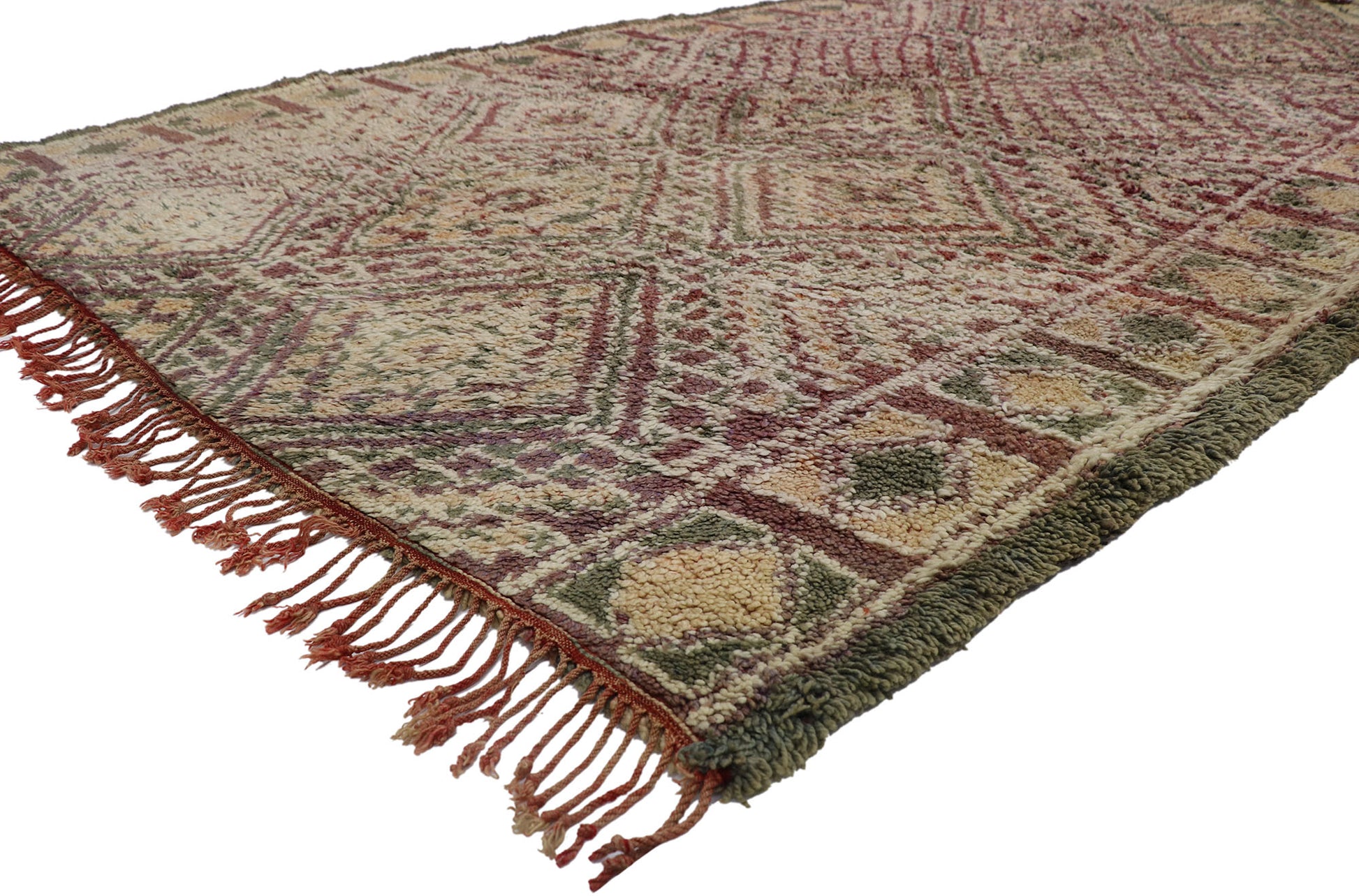 7 x 13 Vintage Zayane Moroccan Rug 21234