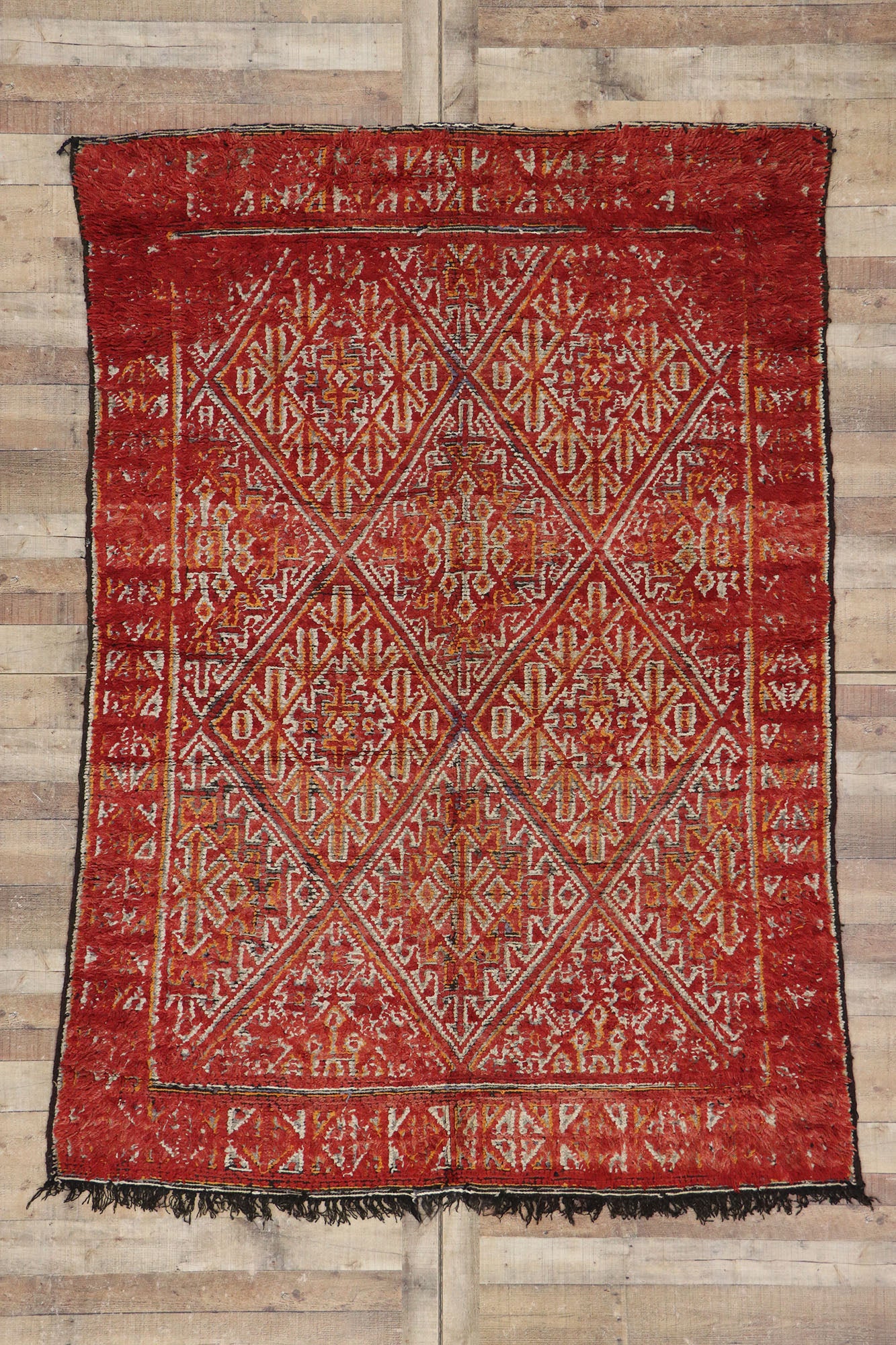 6 x 9 Vintage Beni MGuild Moroccan Rug 21254