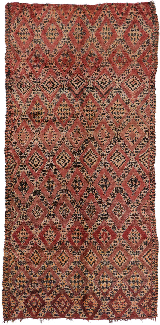 6 x 12 Vintage Moroccan Beni Ourain Rug 21263