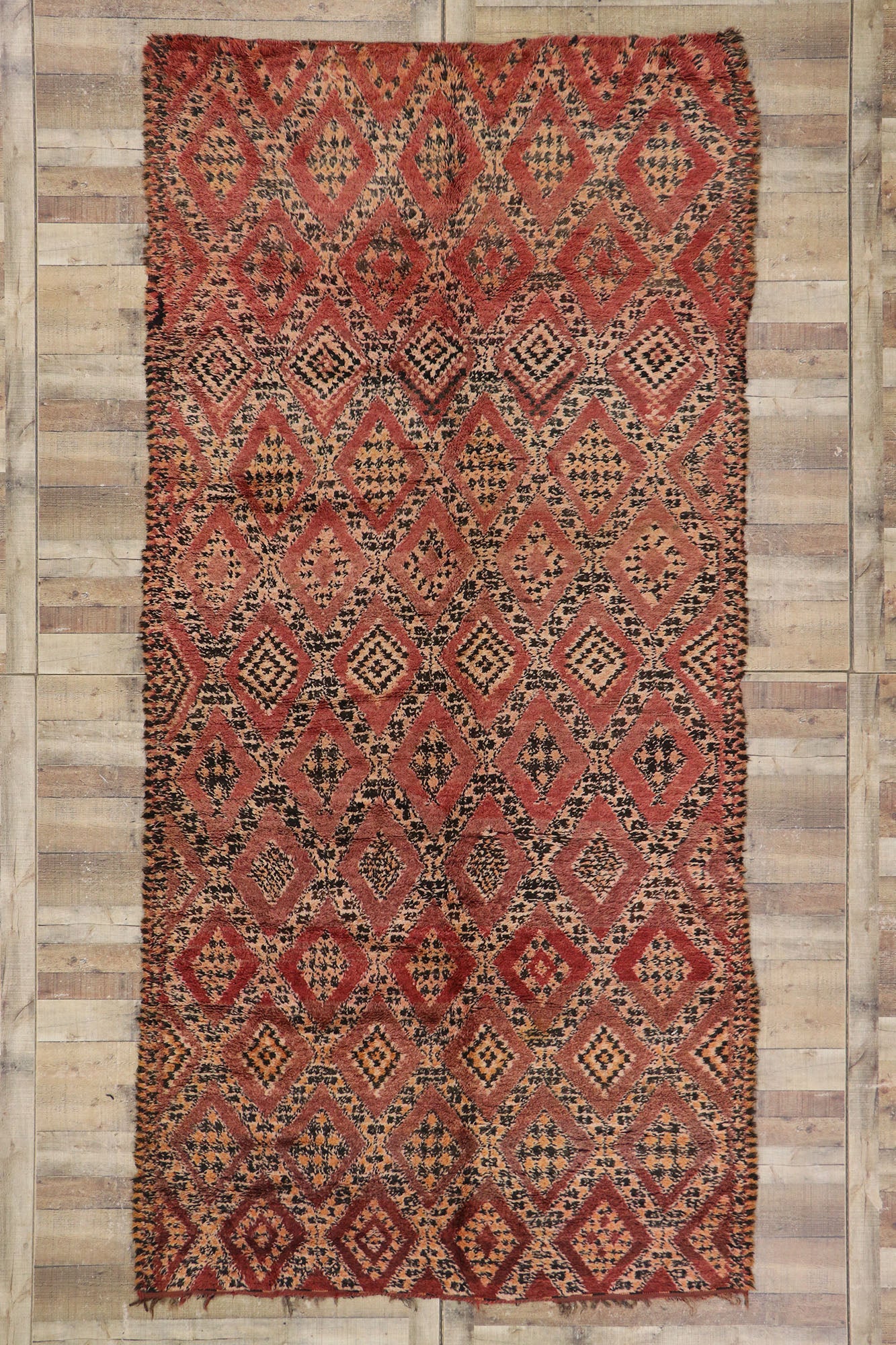 6 x 12 Vintage Moroccan Beni Ourain Rug 21263