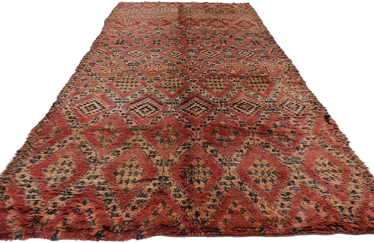 6 x 12 Vintage Moroccan Beni Ourain Rug 21263