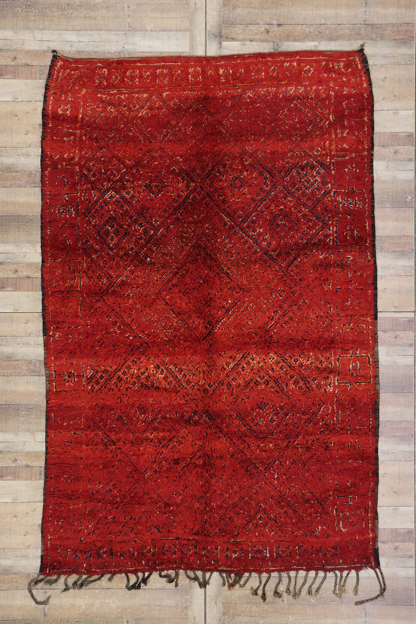 6 x 10 Vintage Red Beni MGuild Moroccan Rug 21269