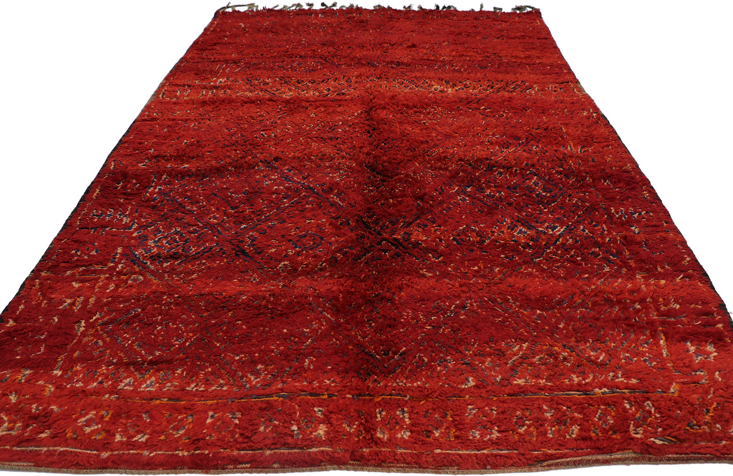 6 x 10 Vintage Red Beni MGuild Moroccan Rug 21269