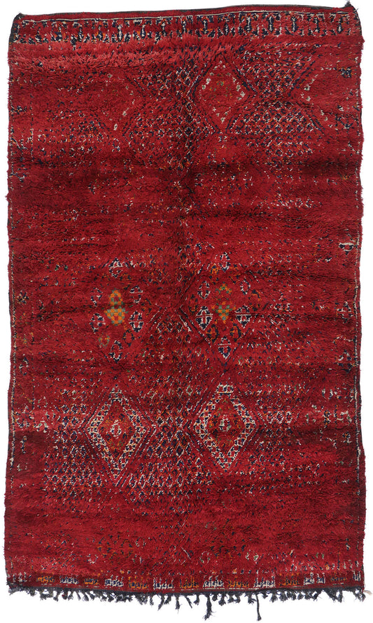 6 x 10 Vintage Red Moroccan Rug 21274