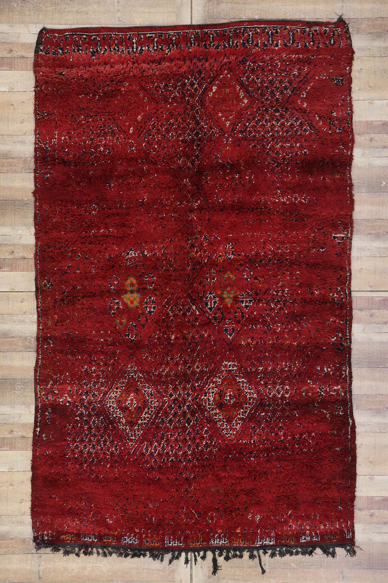6 x 10 Vintage Red Moroccan Rug 21274