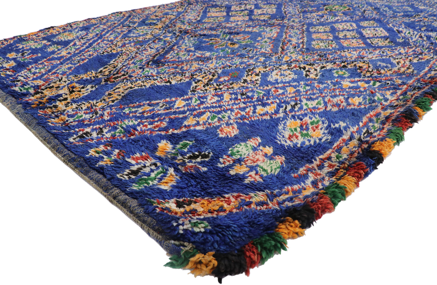7 x 12 Vintage Blue Moroccan Rug 21279