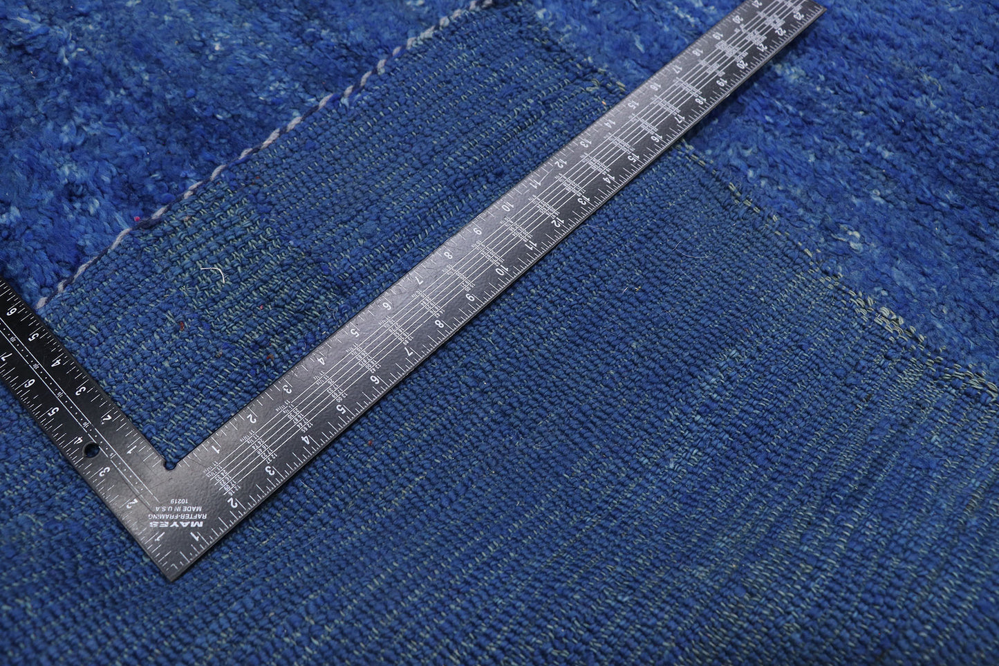 7 x 10 Vintage Blue Beni Mrirt Moroccan Rug 21280