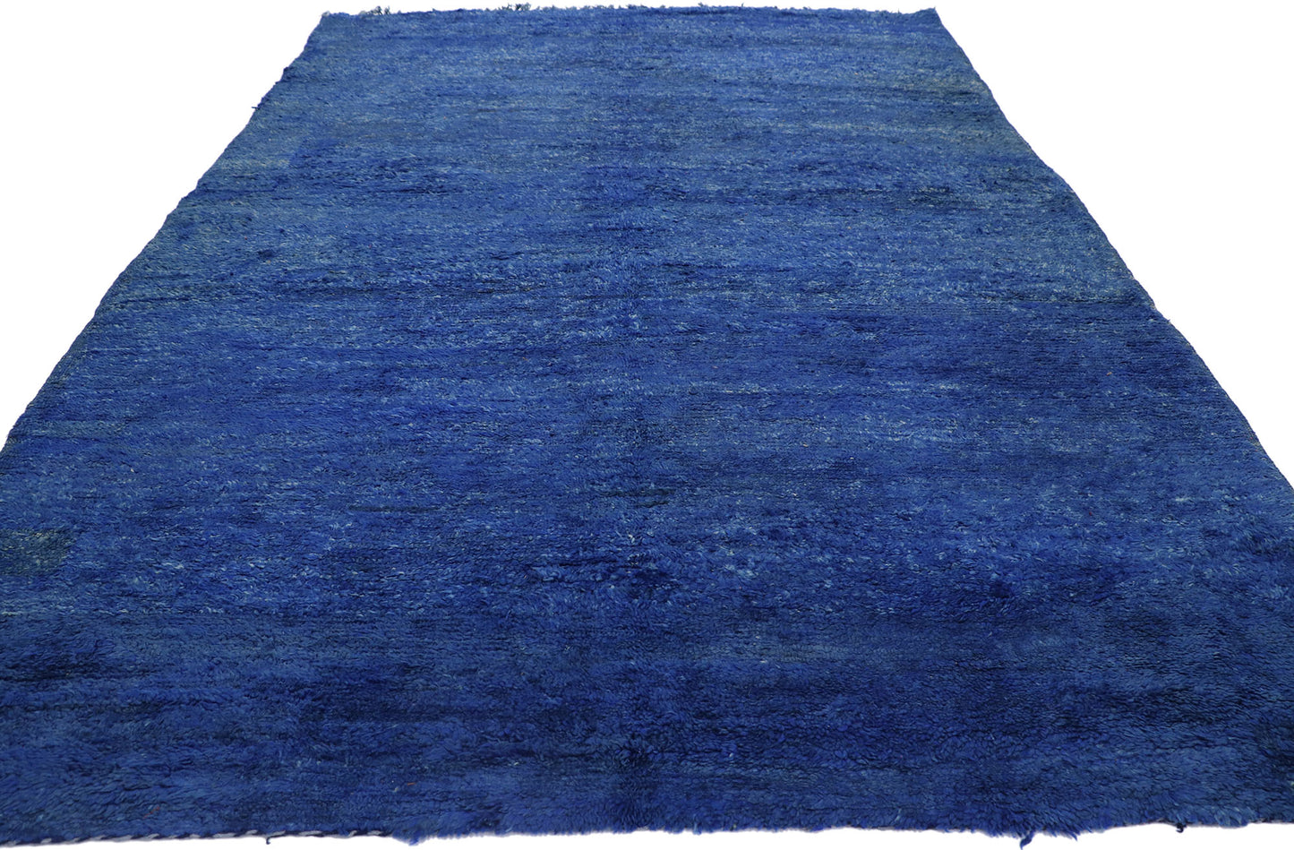 7 x 10 Vintage Blue Beni Mrirt Moroccan Rug 21280