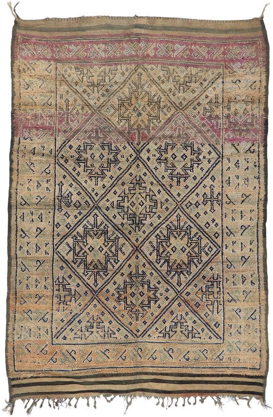 6 x 8 Vintage Zayane Moroccan Rug 21289