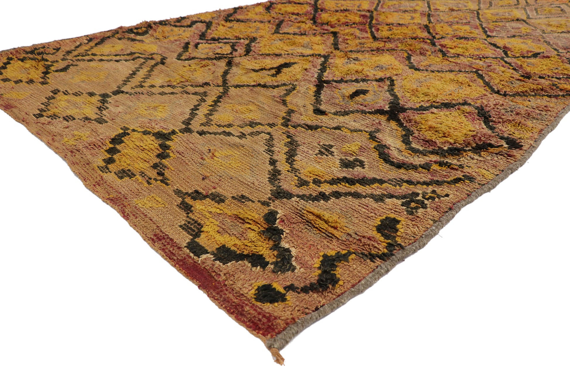 6 x 10 Vintage Purple Boujad Moroccan Rug 21303