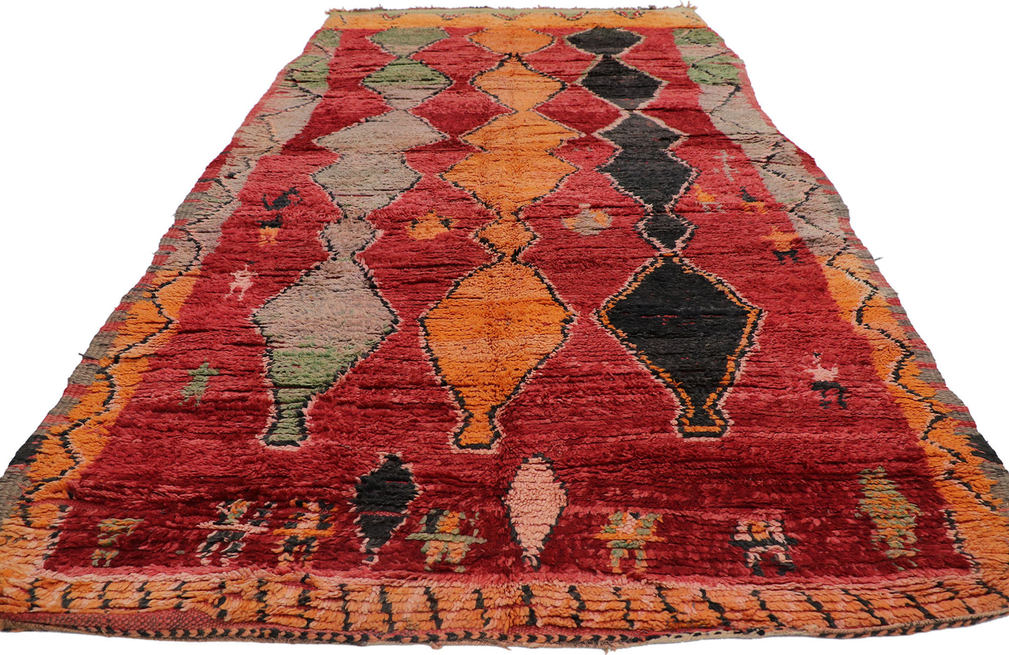 6 x 10 Vintage Red Moroccan Rug 21306