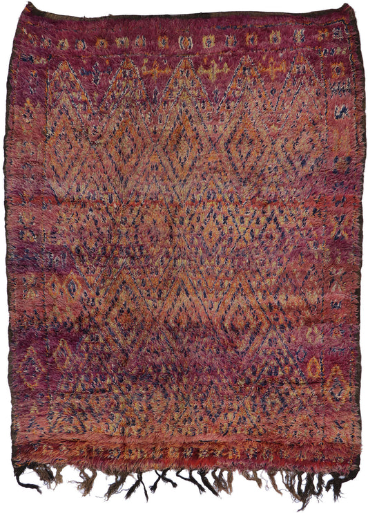 7 x 9 Vintage Beni MGuild Moroccan Rug 21312