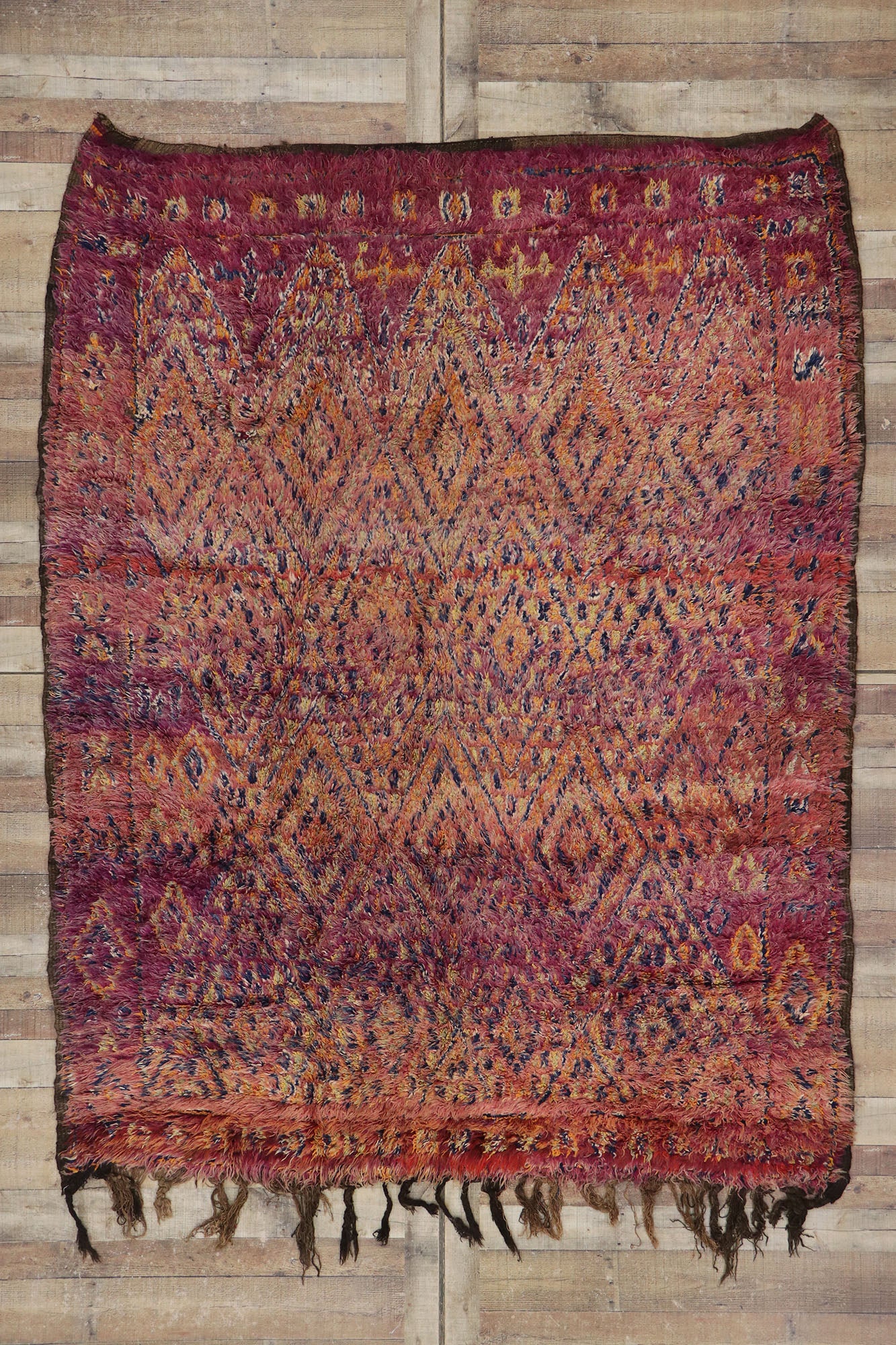 7 x 9 Vintage Beni MGuild Moroccan Rug 21312