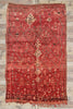 6 x 9 Vintage Red Boujad Moroccan Rug 21315