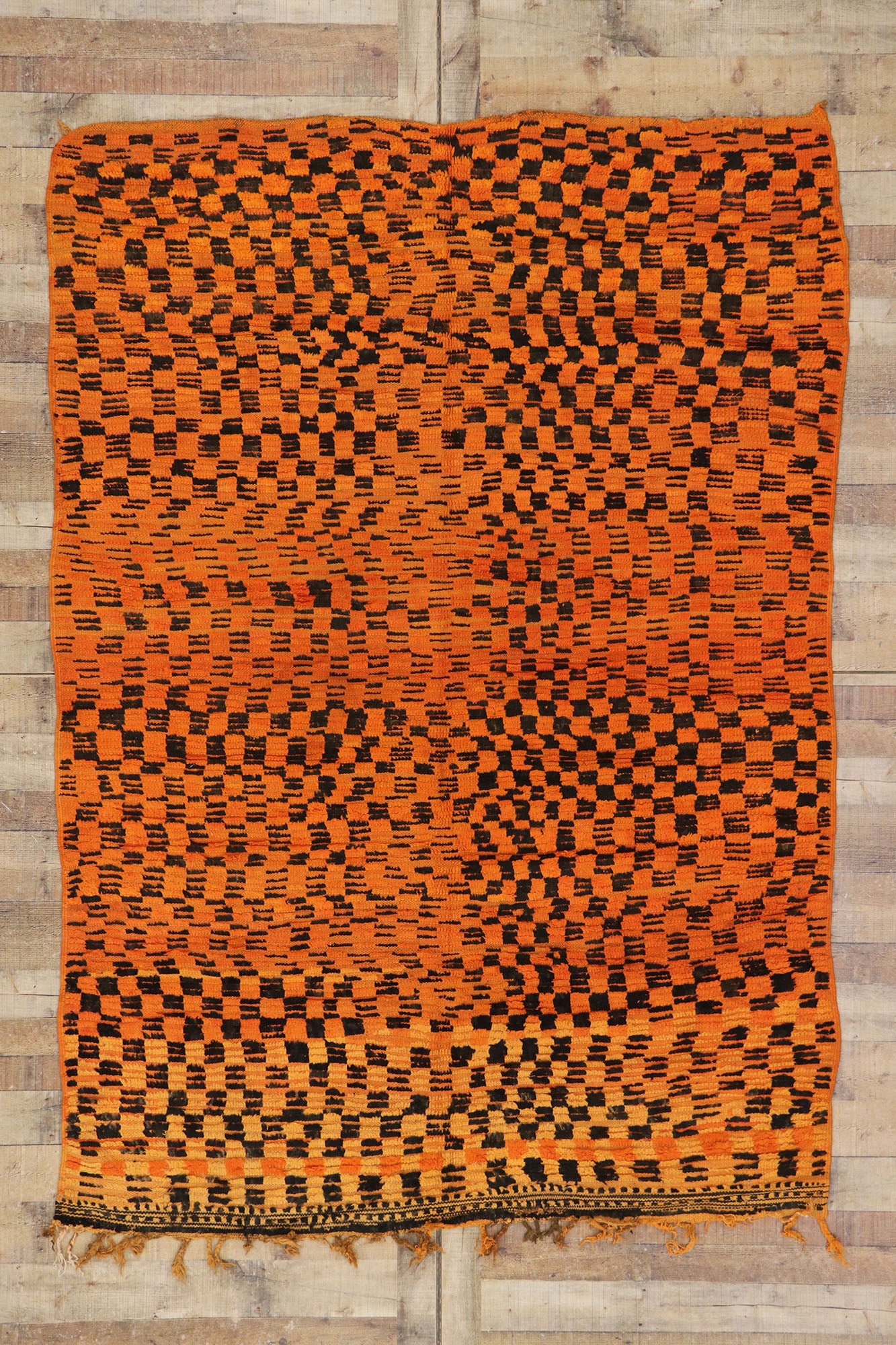6 x 9 Vintage Orange Moroccan Rug 21319