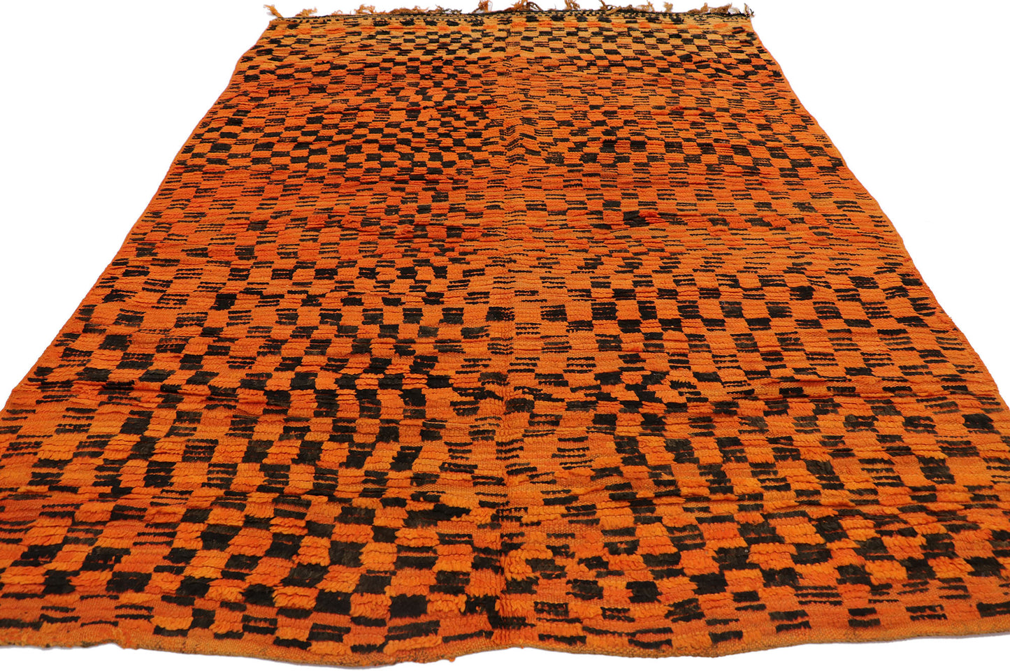 6 x 9 Vintage Orange Moroccan Rug 21319