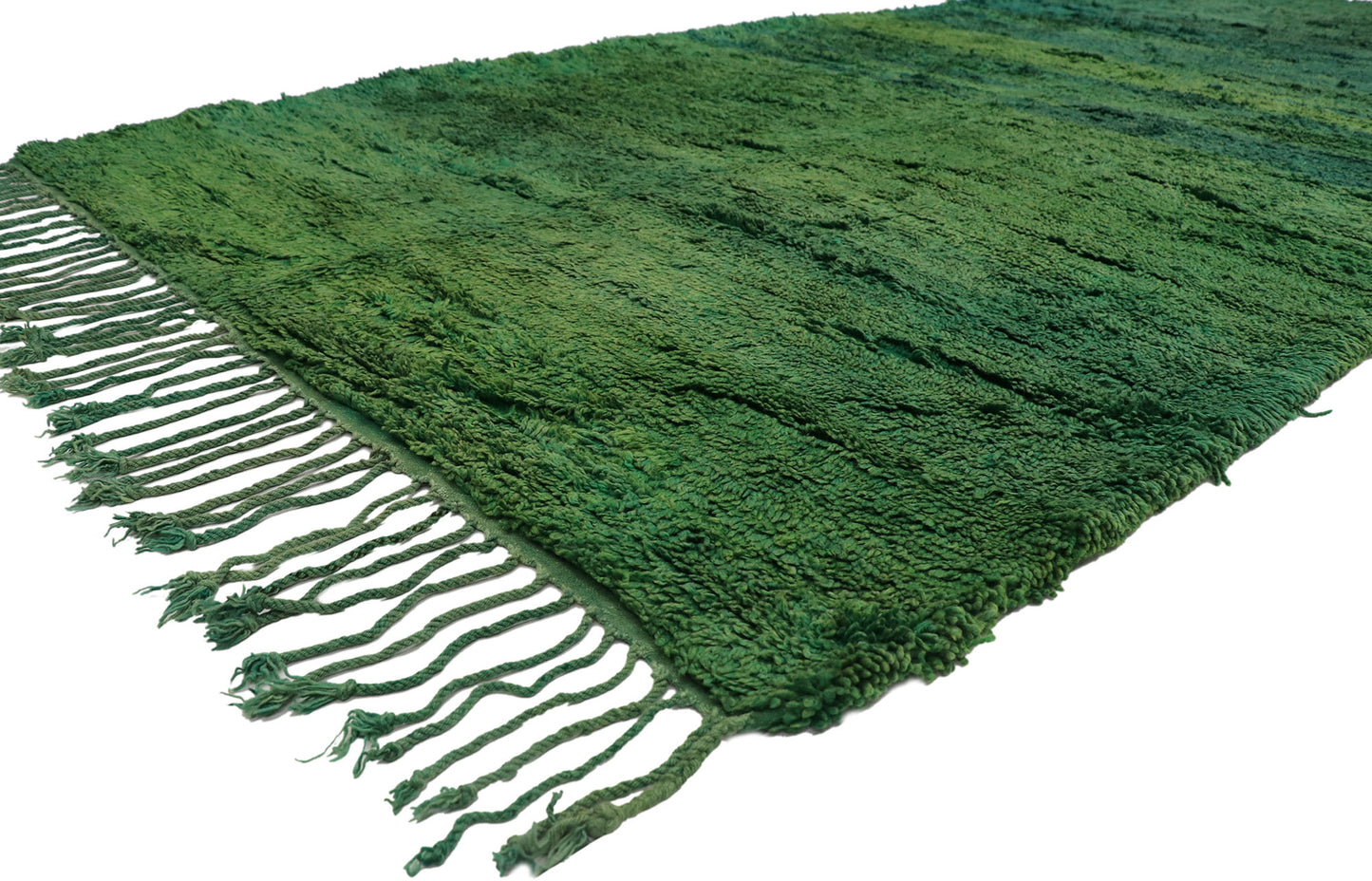 7 x 15 Vintage Green Beni Mrirt Moroccan Rug 21327