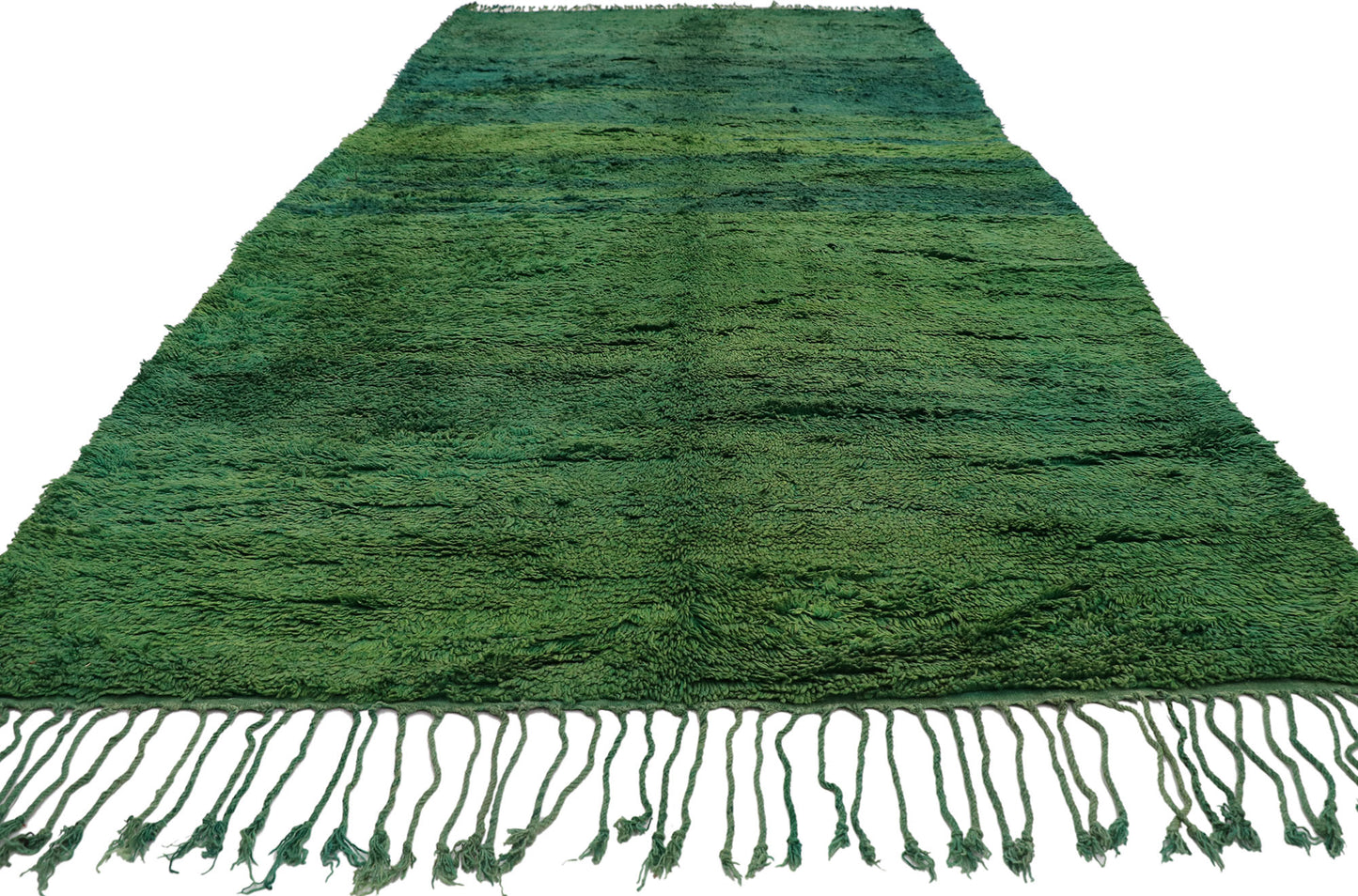 7 x 15 Vintage Green Beni Mrirt Moroccan Rug 21327