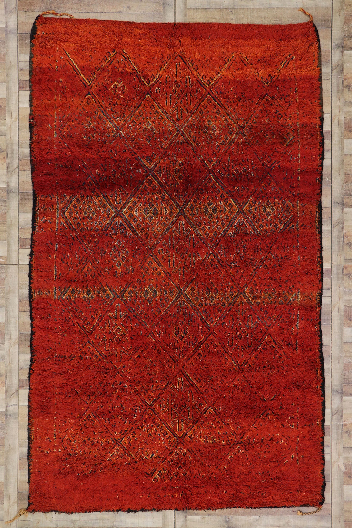 7 x 12 Vintage Red Beni MGuild Moroccan Rug 21333